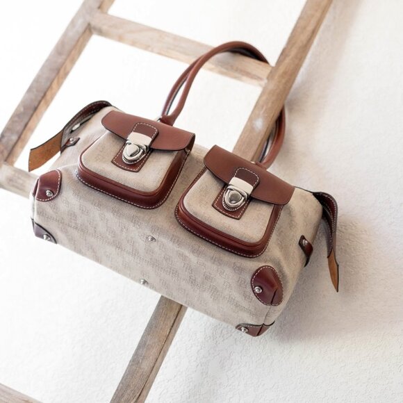 Dooney & Bourke Anniversary Signature Double Pocket Satchel Handbag - Picture 4 of 16